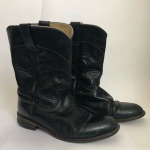 Vintage black Jason cowboy boots, size 8.5